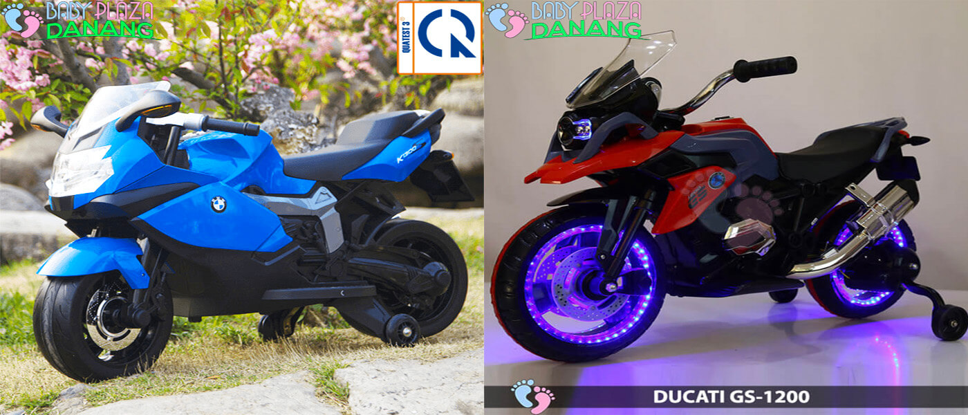 So sánh 2 xe máy điện trẻ em BMW K1300S và Ducati GS1200 -1