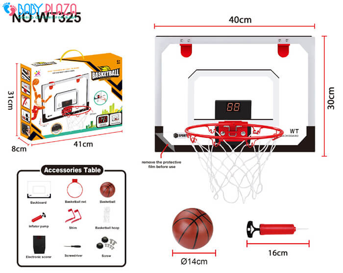 Bảng bóng rổ treo tường có hiển thị điểm TT222602-11